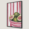 Vibrant Avocado Still Life Canvas Print for Kitchens