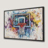 Vibrant Basketball Hoop Canvas Print Sports Wall Art