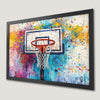 Vibrant Basketball Splash Art Poster for Boys' Room