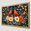 Vibrant Bird and Floral Art Poster for Home Decor