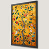 Vibrant Birds and Blooming Tree Art Poster with Colorful Flowers