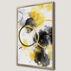 Vibrant Black and Yellow Geometric Canvas Print Art