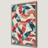 Vibrant Blue and Red Canvas Print with Abstract Patterns