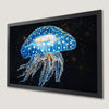 Vibrant Blue Jellyfish Art Poster for Ocean Lovers