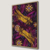 Vibrant Bohemian Feathers and Floral Canvas Print Art