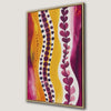 Vibrant Boho Chic Decor Canvas Print in Pink and Yellow