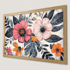 Vibrant Botanical Art Poster with Framed Flowers for Home Decor