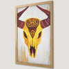 Vibrant Bull Skull Art Poster - Bohemian Wall Decor