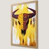 Vibrant Bull Skull Art Poster - Ethnic Wall Decor