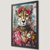 Vibrant Cheetah Abstract Art Poster for Modern Decor