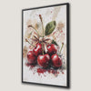 Vibrant Cherry Art Canvas Print for Kitchen Decor