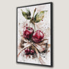 Vibrant Cherry Watercolor Art Framed Canvas Print Gift