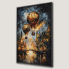 Vibrant City with Hot Air Balloons Canvas Print