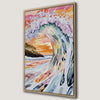 Vibrant Coastal Wave Art Framed Canvas Print
