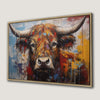 Vibrant Colorful Abstract Cow Canvas Print Wall Decor
