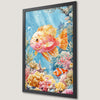 Vibrant Coral Reef Art Poster with Tropical Fish for Home Decor
