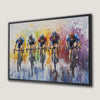 Vibrant Cycling Race Painting Canvas Print