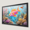 Vibrant Exotic Fish and Coral Reef Art Poster for Coastal Decor