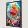 Vibrant Exotic Fish Poster: Tropical Coral Reef Art for Your Walls