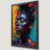 Vibrant Face Makeup Art Poster for Black Woman | Wall Decor