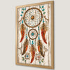 Vibrant Feather Dreamcatcher Art Poster for Boho Decor