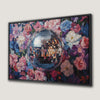 Vibrant Floral and Disco Ball Canvas Print Decor