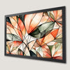 Vibrant Floral Art Poster with Geometric Patterns