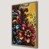 Vibrant Floral Pattern Canvas Print with Boho Chic Design