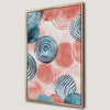 Vibrant Geometric Art Canvas Print with Orange and Blue Circles