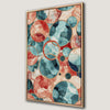 Vibrant Geometric Circles Canvas Print with Turquoise Accents