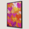 Vibrant Heart Abstract Art on Framed Canvas Print