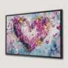 Vibrant Heart Art Pink Abstract Canvas Print Wall Decor