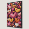 Vibrant Heart Painting Pink & Orange Love Canvas Print