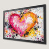 Vibrant Heart Splatter Art Poster - Modern Home Decor