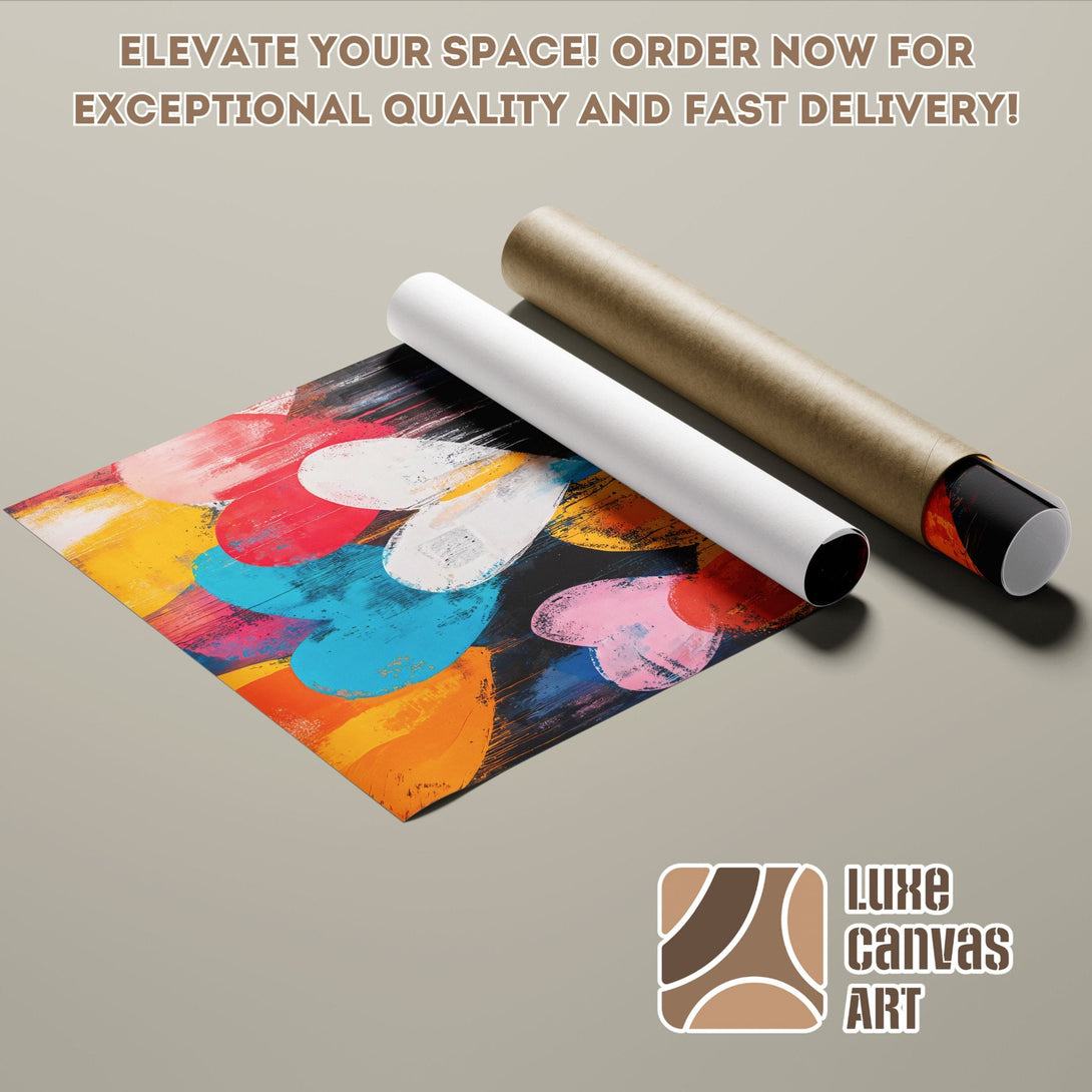 Abstract floral Poster Roll art with vibrant colors. Elevate your space! Order now!