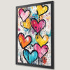 Vibrant Hearts Splash Art Poster - Colorful Wall Decor