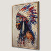 Vibrant Indigenous Woman Canvas Print Tribal Art