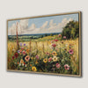 Vibrant Landscape Wildflowers Canvas Print Wall Art