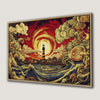 Vibrant Lighthouse Stormy Wave Seascape Canvas Print Art