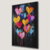 Vibrant Love Abstract Heart Canvas Print Wall Art