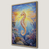 Vibrant Marine Seahorse Canvas Print Oceanic Wall Art