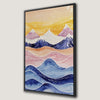 Vibrant Mountain and Ocean Theme Canvas Print Art
