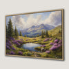 Vibrant Mountain Landscape Canvas Print - Framed Art