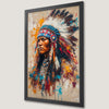 Vibrant Native American Woman Art Poster - Cultural Wall Decor