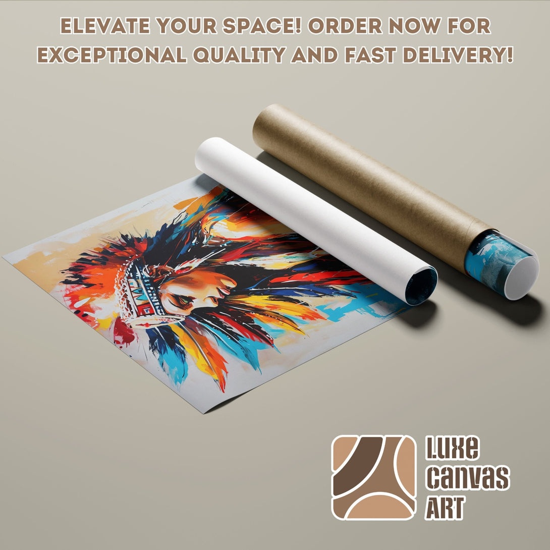 Abstract art poster roll featuring vibrant colors. Elevate your space with this stunning Poster. Order now for fast delivery!