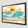 Vibrant Ocean Sunset Art Poster for Coastal Decor