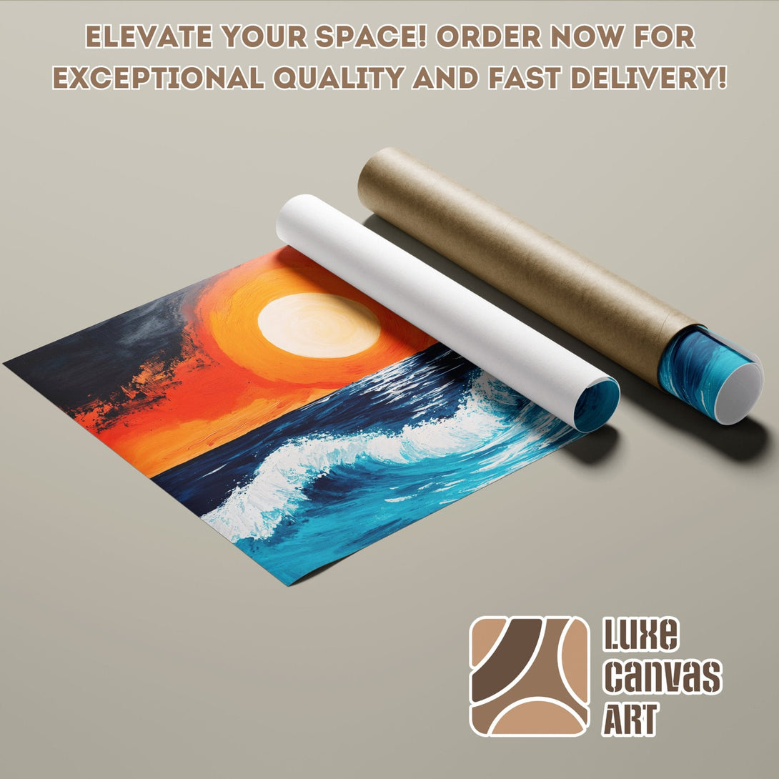 Abstract ocean Poster Roll in vibrant colors. Perfect wall art for your home!