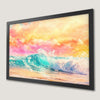 Vibrant Ocean Wave Art Poster - Coastal Sunset Decor for Your Walls