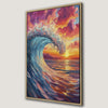 Vibrant Ocean Wave Canvas Print Seascape Art