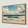 Vibrant Ocean Waves Coastal Seaside Canvas Print